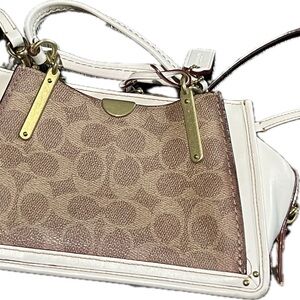 Coach Signature Brown and White Women's Bag